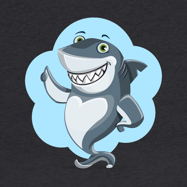 Smiling Shark Gives a Thumbsup by PatrioTEEism